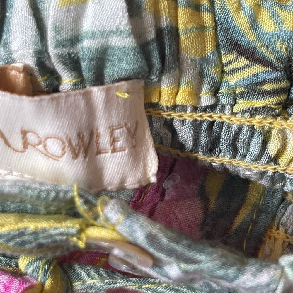 Cynthia Rowley Yellow‎ & Pink Tropical Button-Front Dress